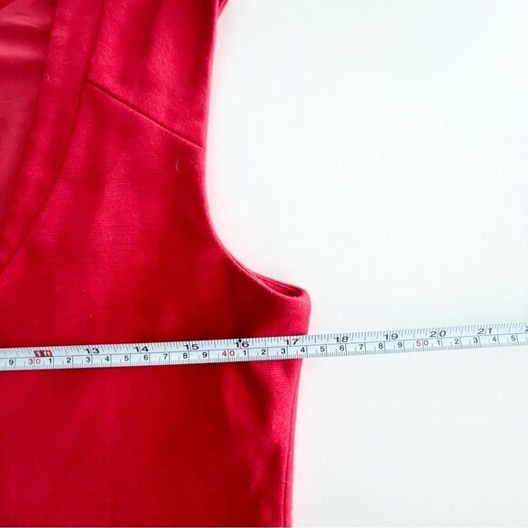 Z Spoke By Zac Posen Red Cocktail Dress Knit Stretch Women's 10 Lined - Picture 7 of 9